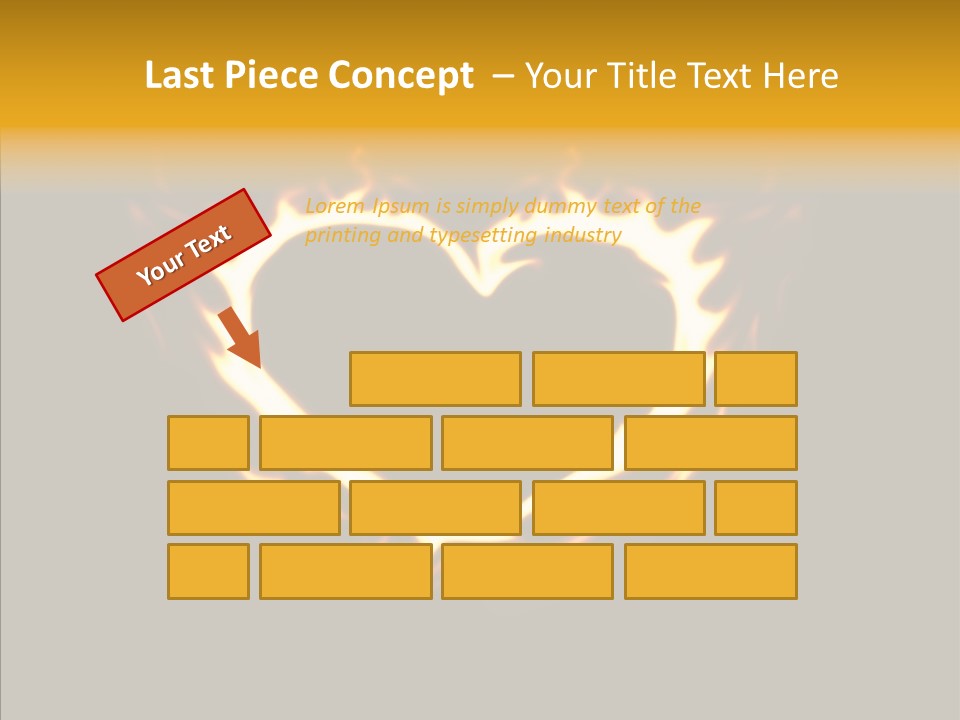 Love Orange Yellow PowerPoint Template