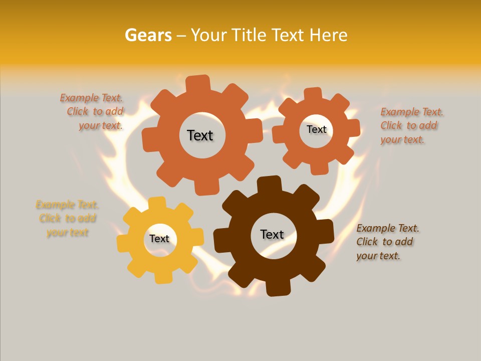 Love Orange Yellow PowerPoint Template