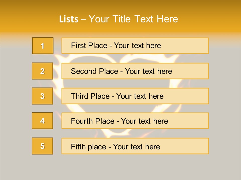 Love Orange Yellow PowerPoint Template