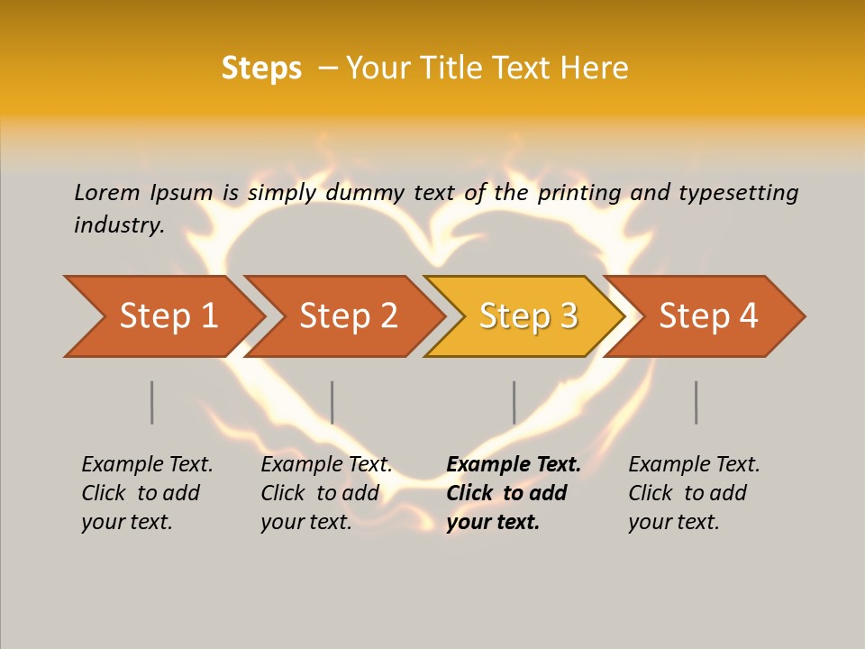 Love Orange Yellow PowerPoint Template