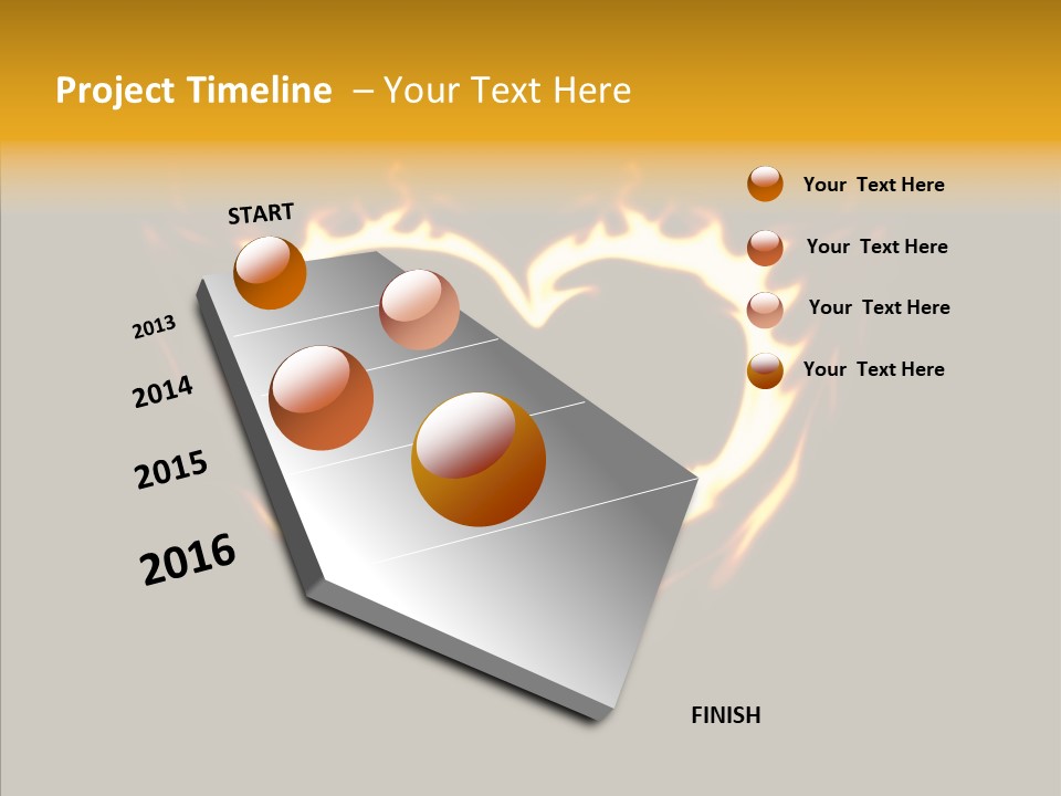 Love Orange Yellow PowerPoint Template