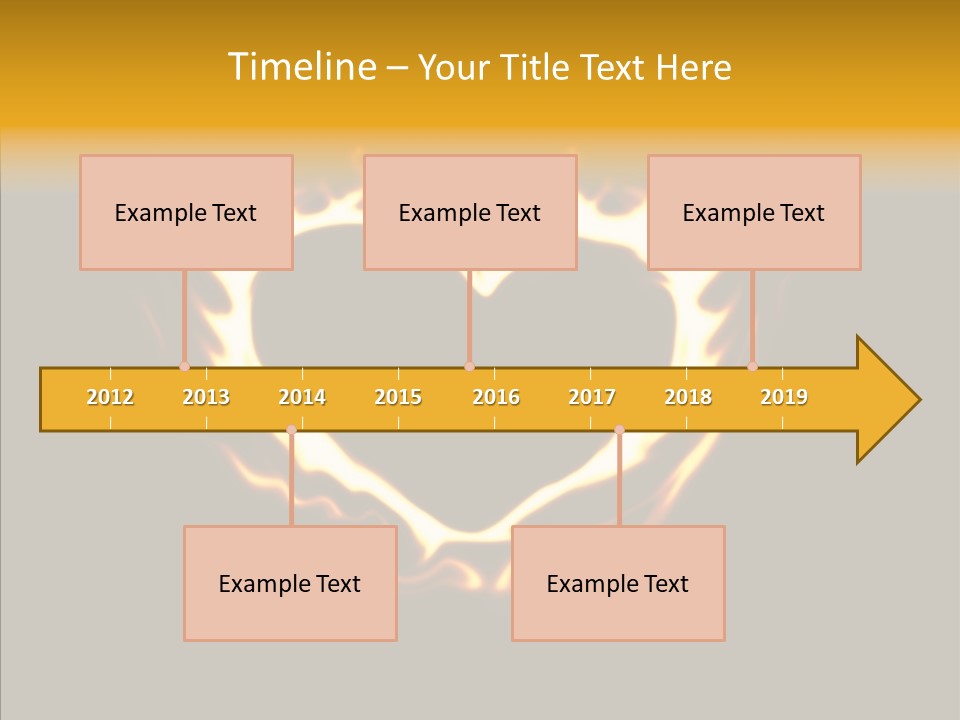 Love Orange Yellow PowerPoint Template