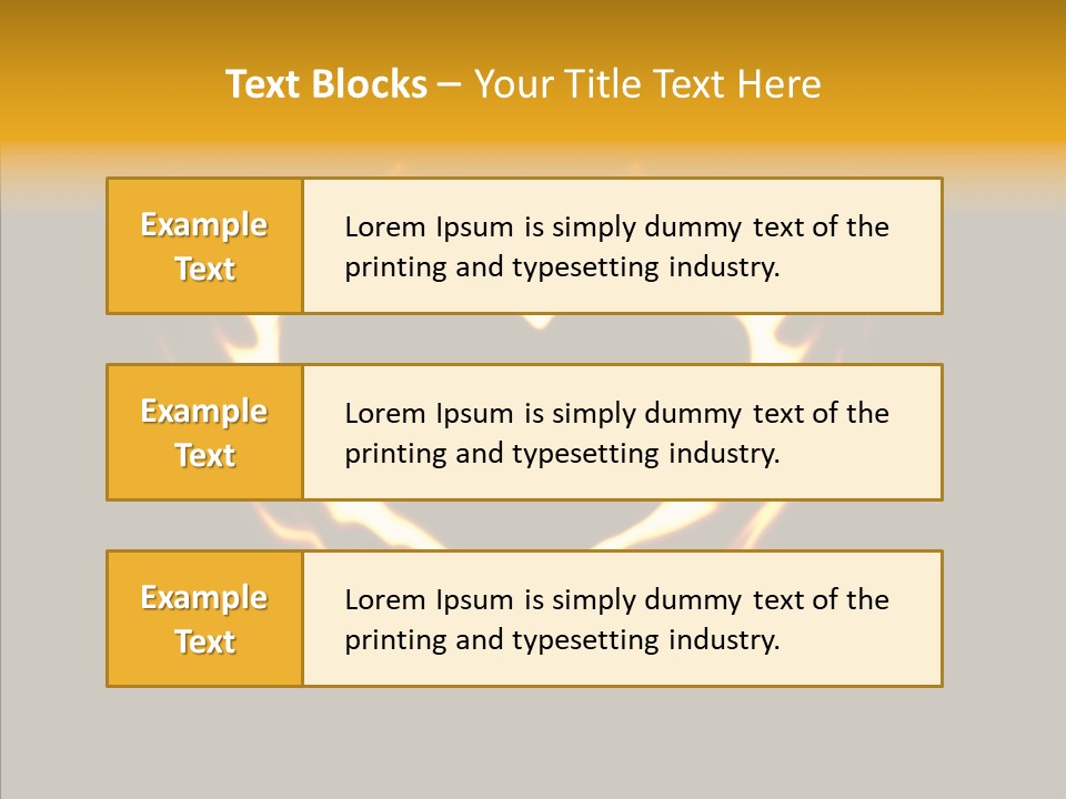 Love Orange Yellow PowerPoint Template