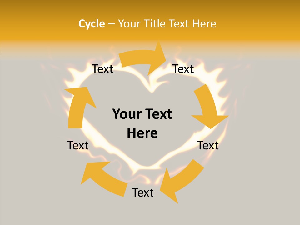 Love Orange Yellow PowerPoint Template