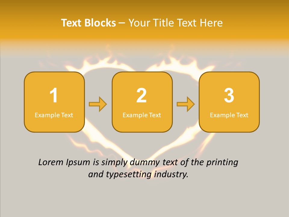 Love Orange Yellow PowerPoint Template