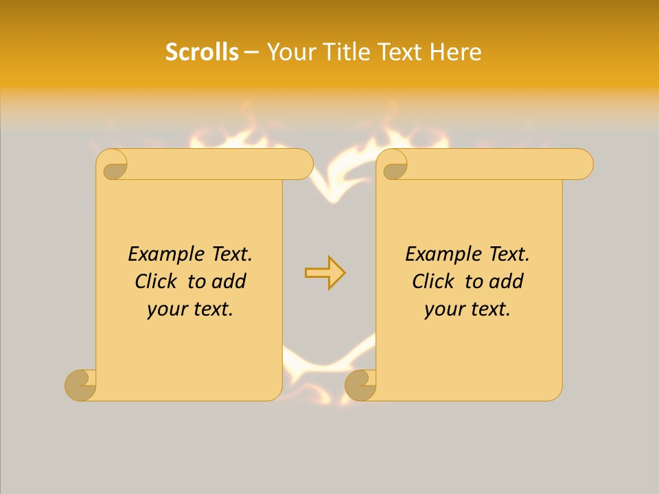 Love Orange Yellow PowerPoint Template