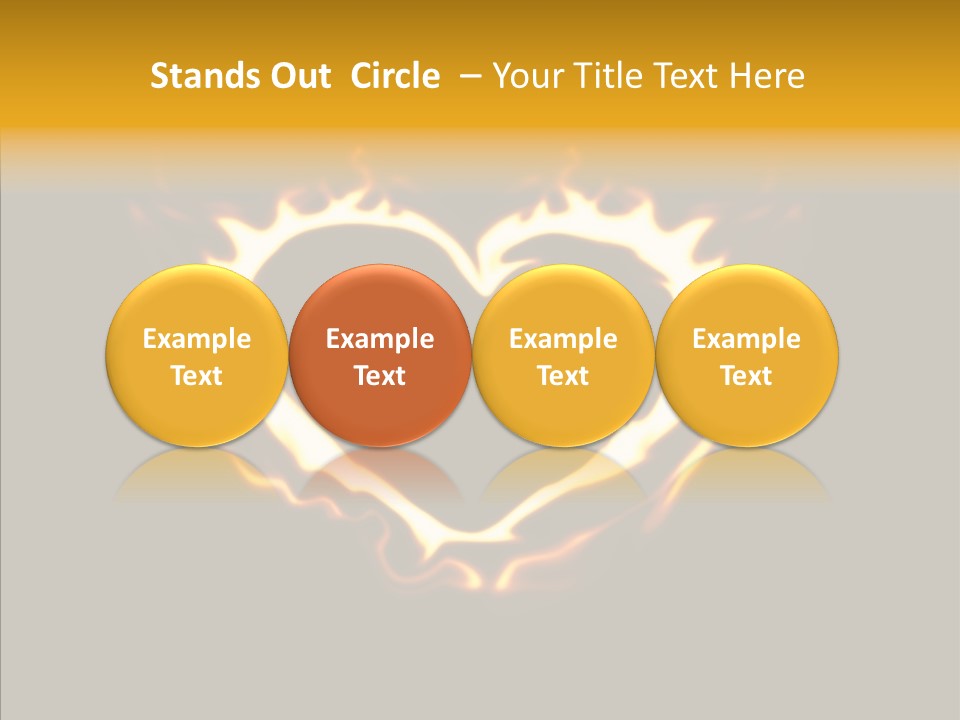 Love Orange Yellow PowerPoint Template