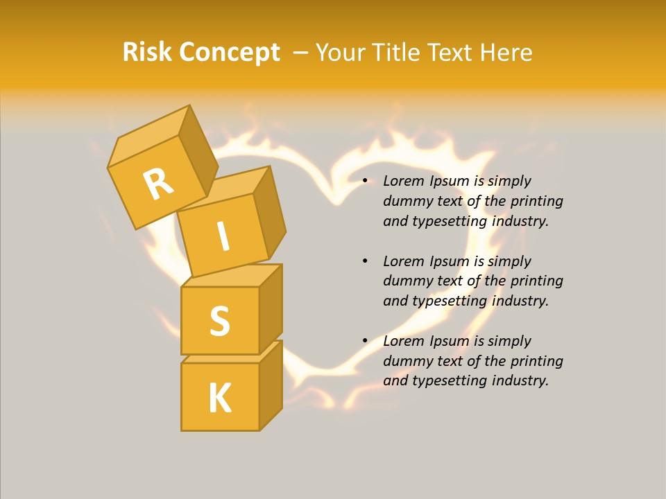 Love Orange Yellow PowerPoint Template