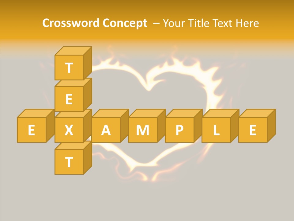 Love Orange Yellow PowerPoint Template