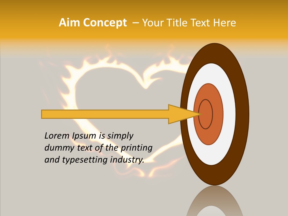 Love Orange Yellow PowerPoint Template