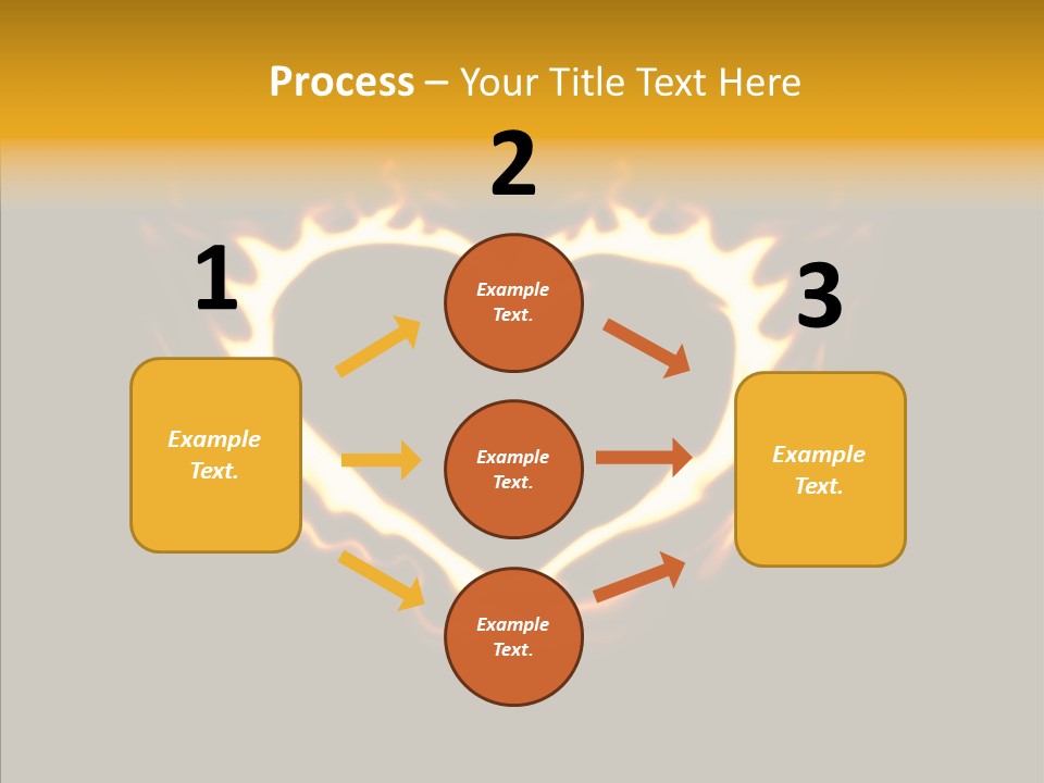 Love Orange Yellow PowerPoint Template