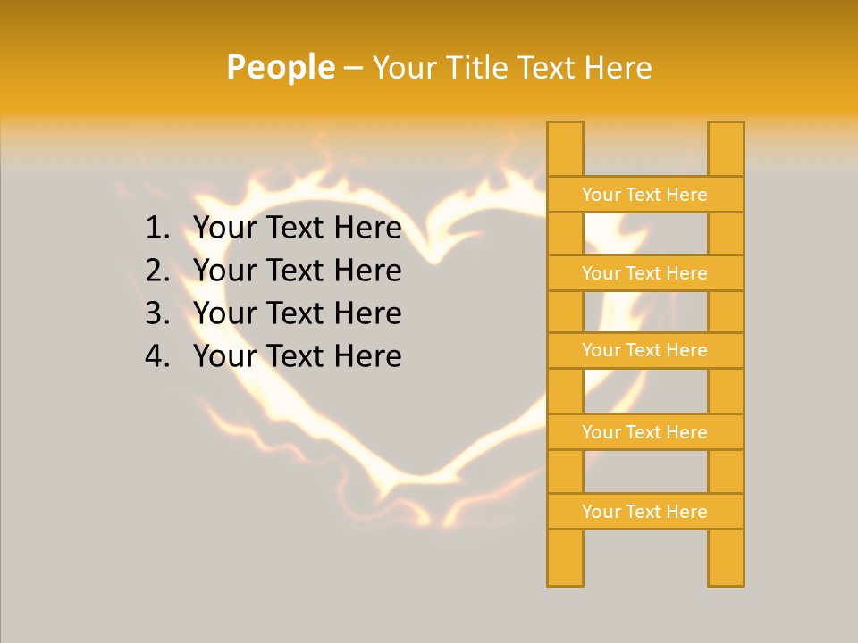 Love Orange Yellow PowerPoint Template