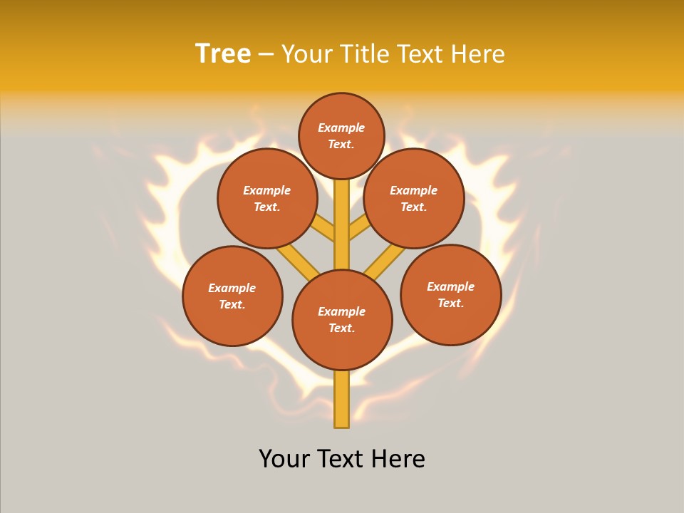 Love Orange Yellow PowerPoint Template