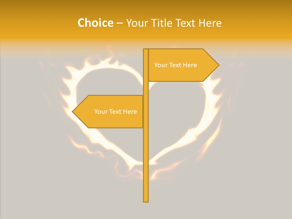 Love Orange Yellow PowerPoint Template