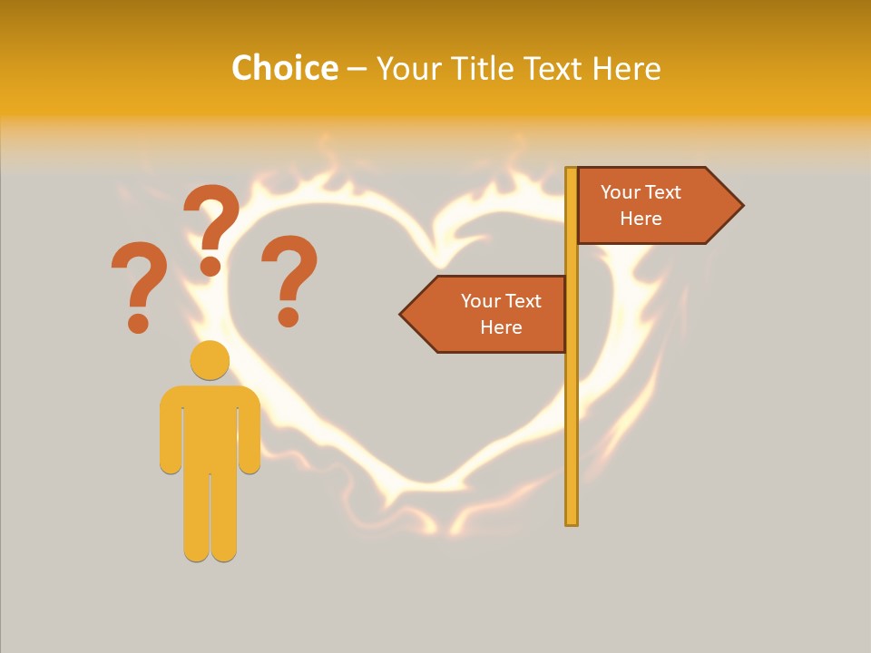 Love Orange Yellow PowerPoint Template