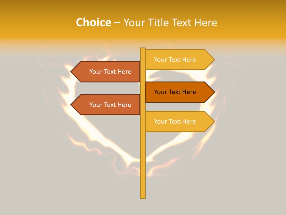 Love Orange Yellow PowerPoint Template