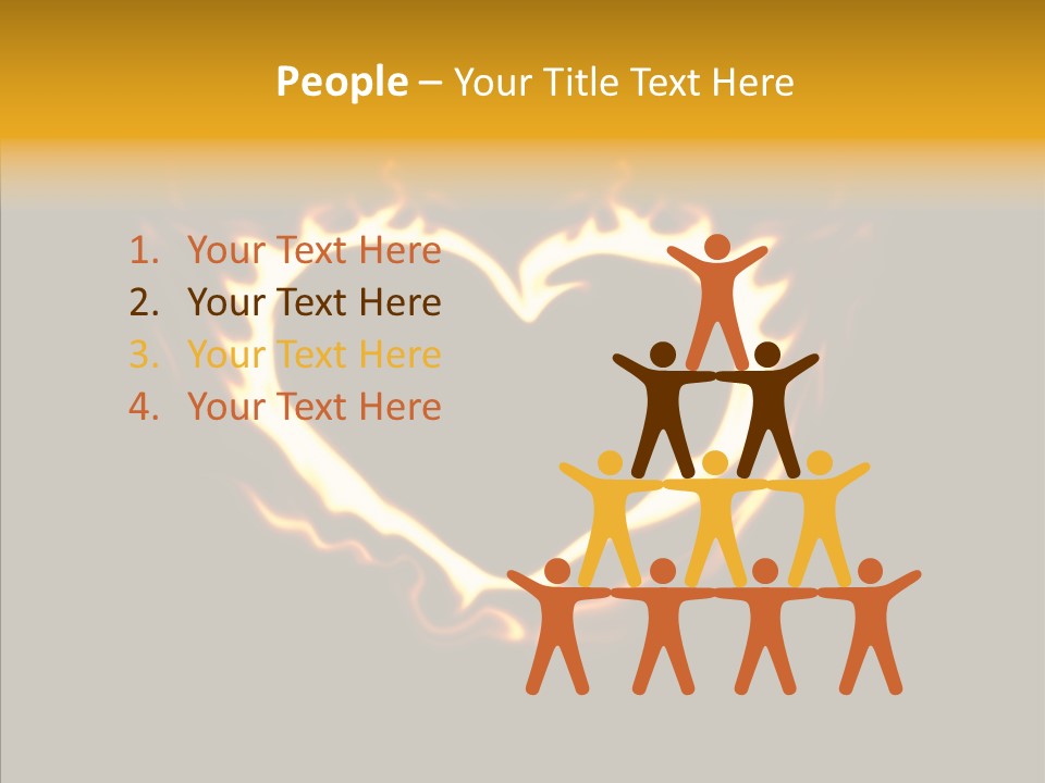 Love Orange Yellow PowerPoint Template