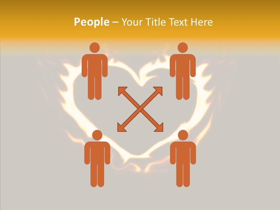 Love Orange Yellow PowerPoint Template