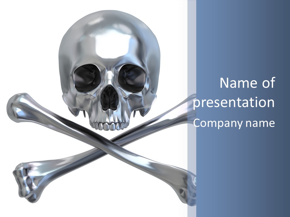 Skull Artificial Shiny PowerPoint Template