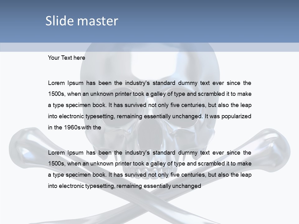 Skull Artificial Shiny PowerPoint Template