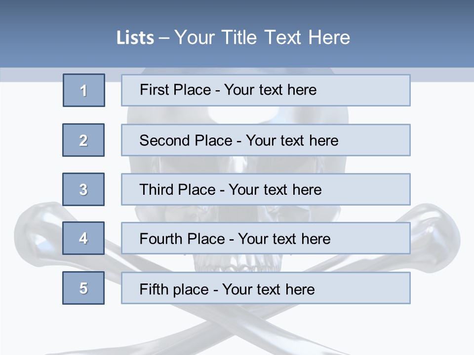 Skull Artificial Shiny PowerPoint Template