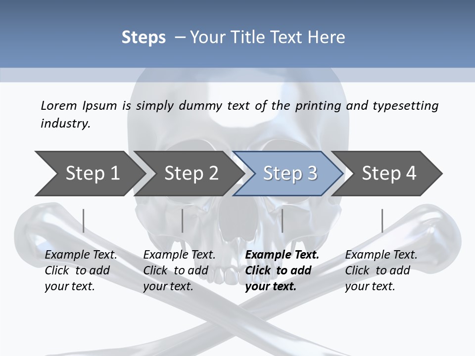 Skull Artificial Shiny PowerPoint Template