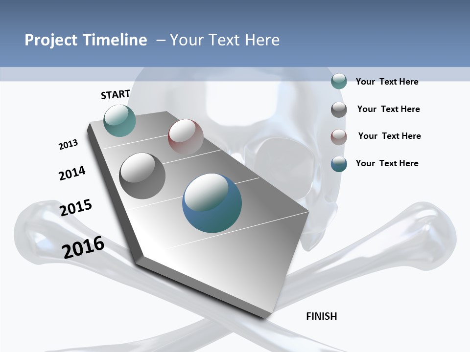 Skull Artificial Shiny PowerPoint Template