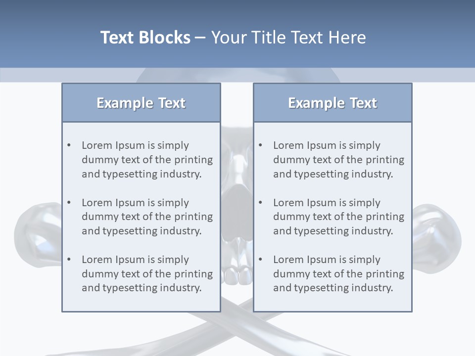 Skull Artificial Shiny PowerPoint Template