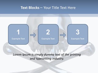 Skull Artificial Shiny PowerPoint Template