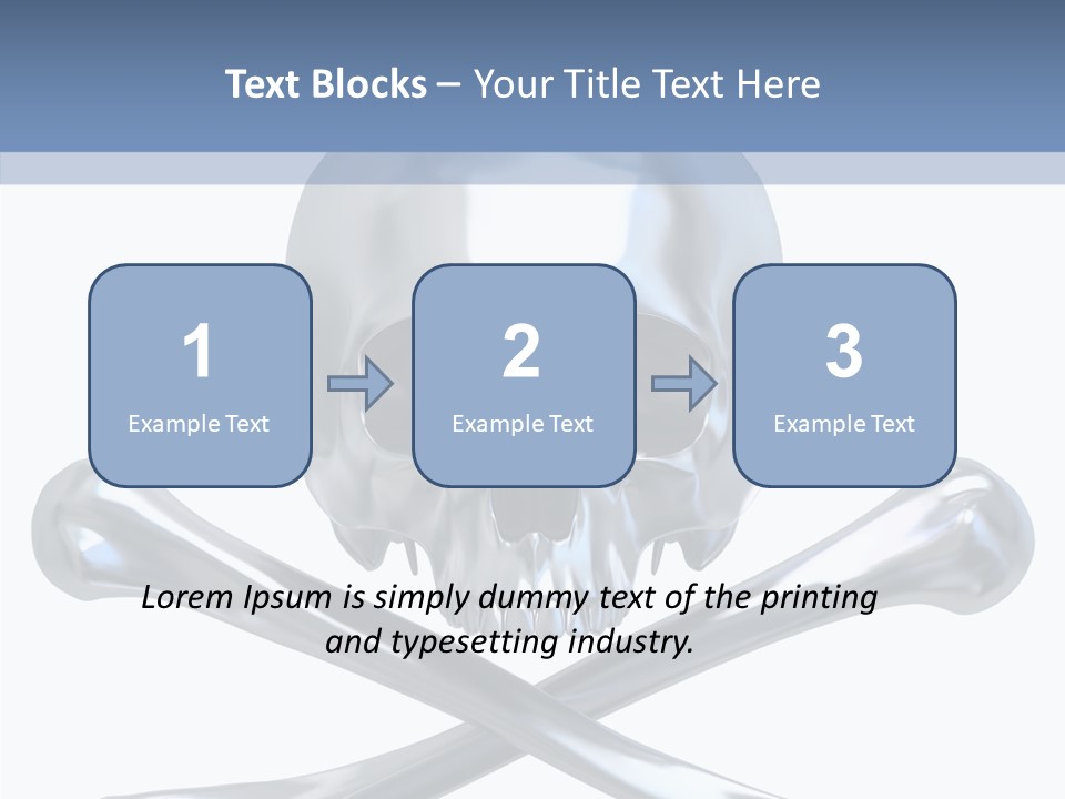 Skull Artificial Shiny PowerPoint Template
