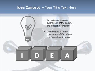 Skull Artificial Shiny PowerPoint Template