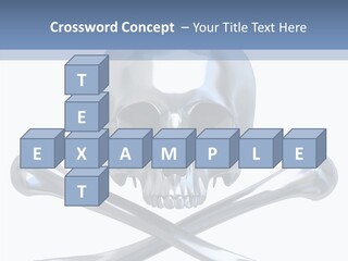 Skull Artificial Shiny PowerPoint Template