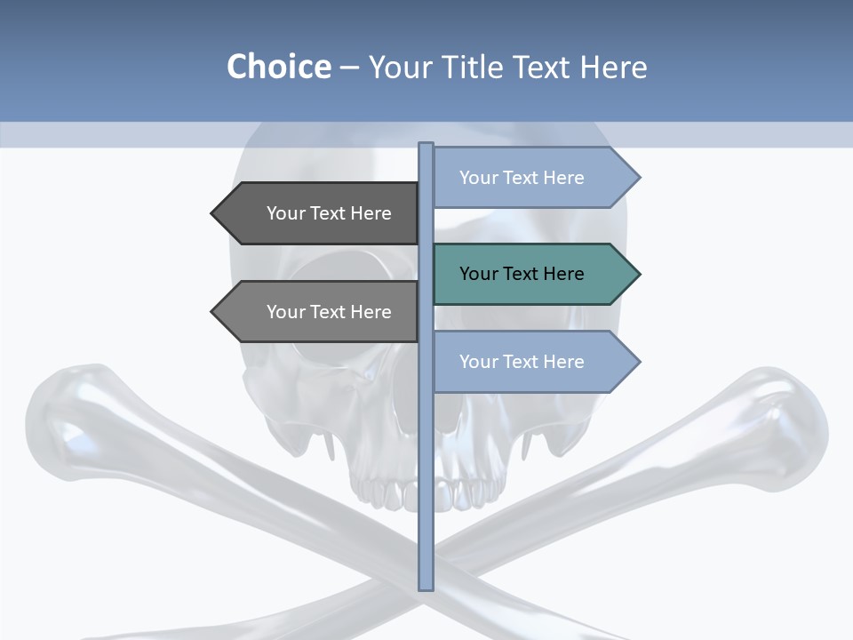 Skull Artificial Shiny PowerPoint Template