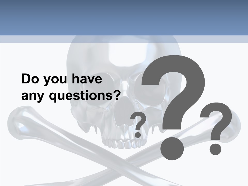 Skull Artificial Shiny PowerPoint Template