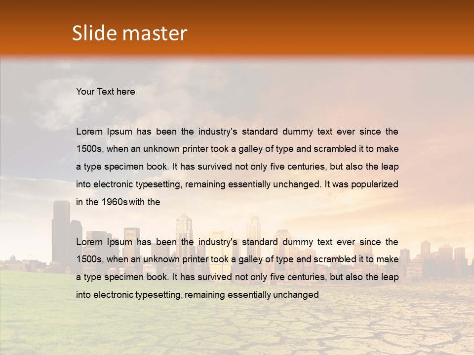 Landscape Dry Summer PowerPoint Template