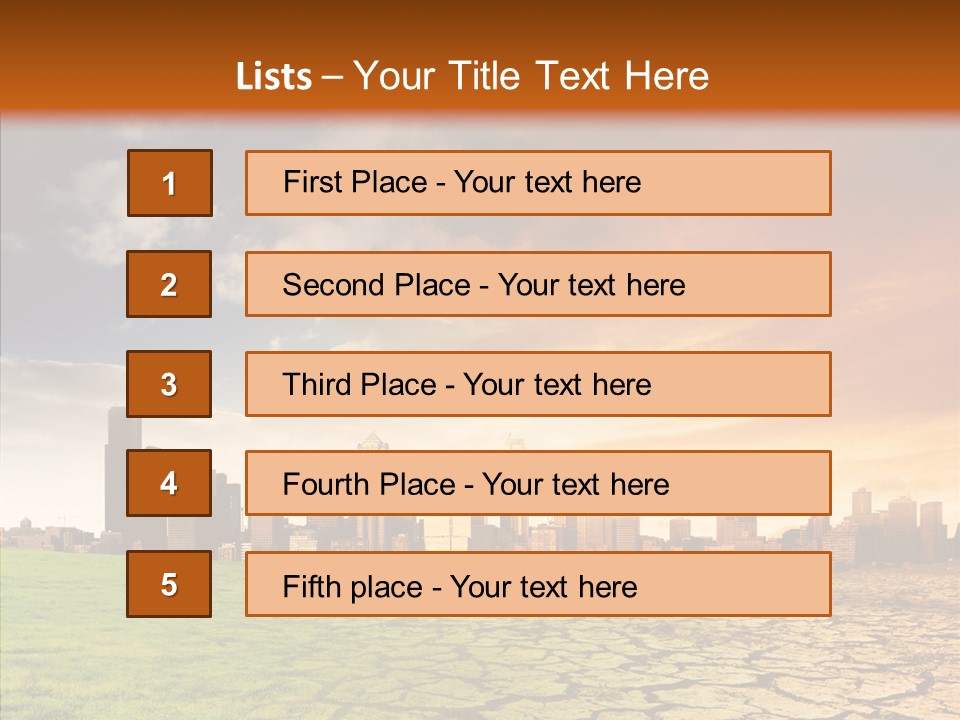 Landscape Dry Summer PowerPoint Template