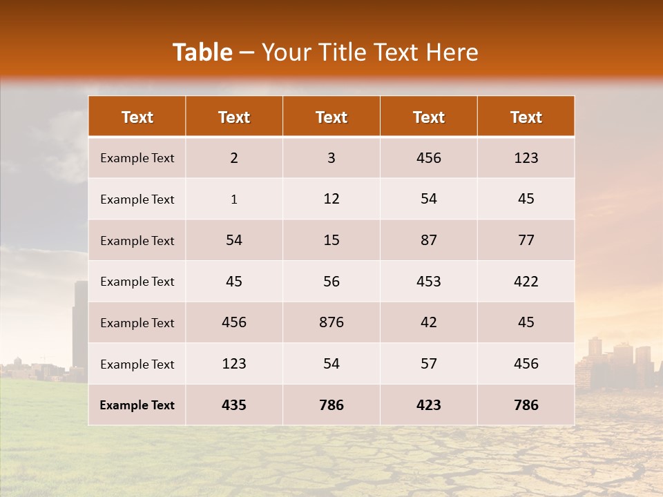 Landscape Dry Summer PowerPoint Template