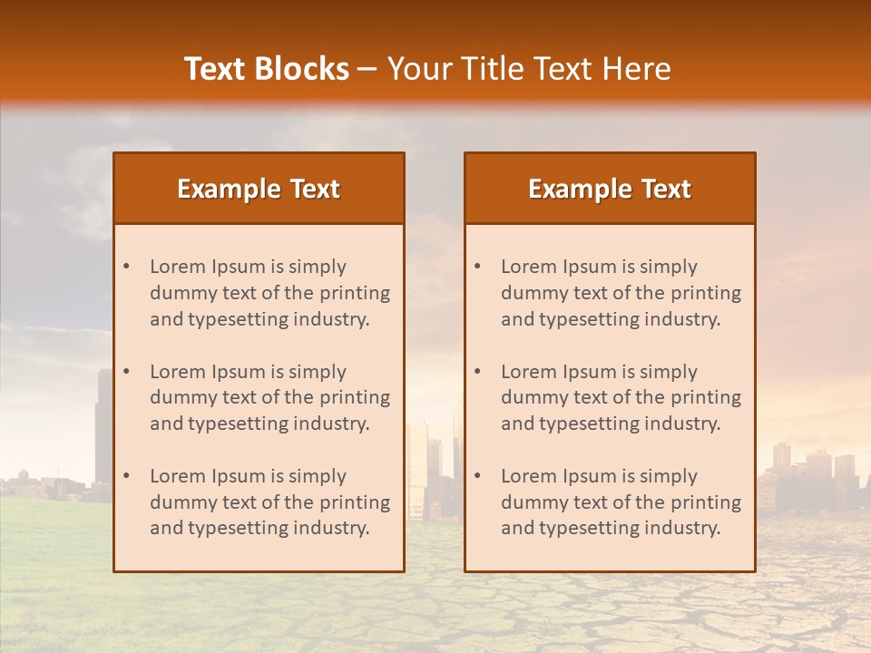 Landscape Dry Summer PowerPoint Template