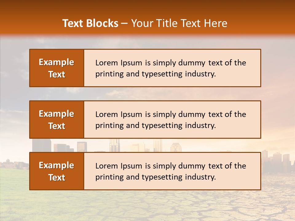 Landscape Dry Summer PowerPoint Template