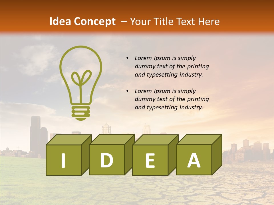 Landscape Dry Summer PowerPoint Template