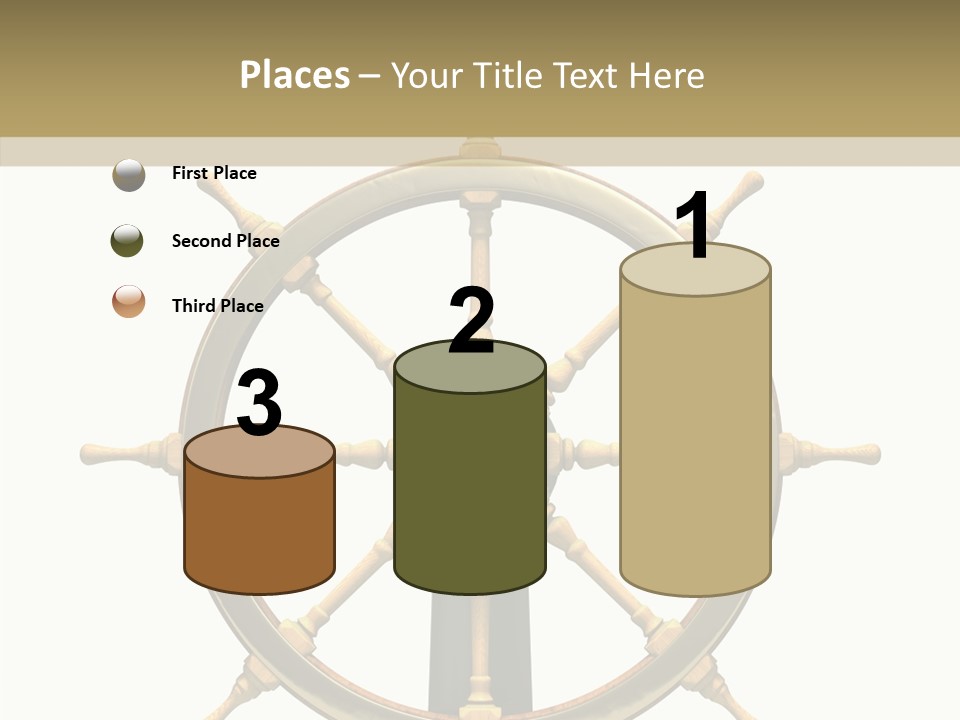 Sailing Old Fashioned Helm PowerPoint Template