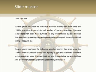 Sailing Old Fashioned Helm PowerPoint Template