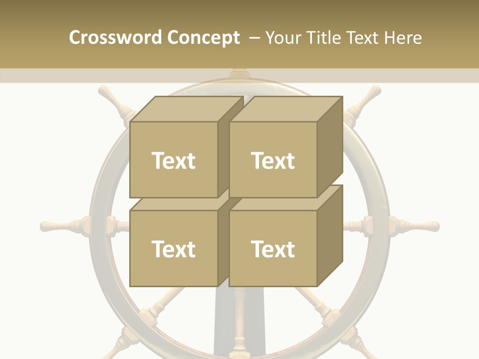 Sailing Old Fashioned Helm PowerPoint Template