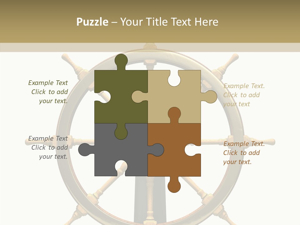 Sailing Old Fashioned Helm PowerPoint Template