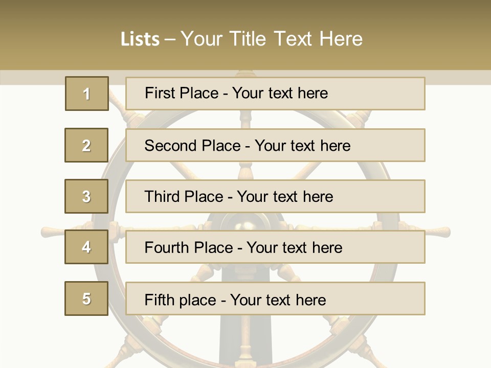 Sailing Old Fashioned Helm PowerPoint Template