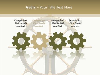 Sailing Old Fashioned Helm PowerPoint Template