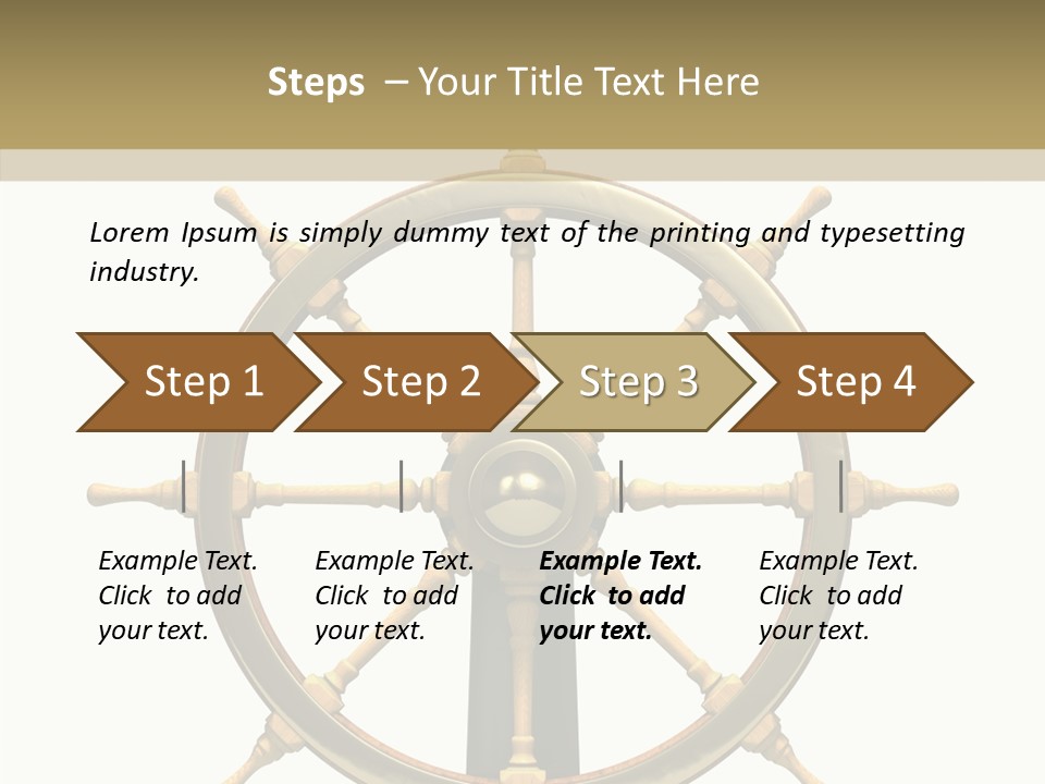 Sailing Old Fashioned Helm PowerPoint Template