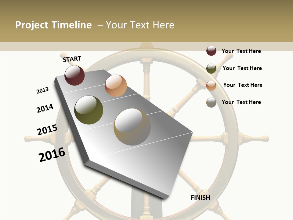 Sailing Old Fashioned Helm PowerPoint Template