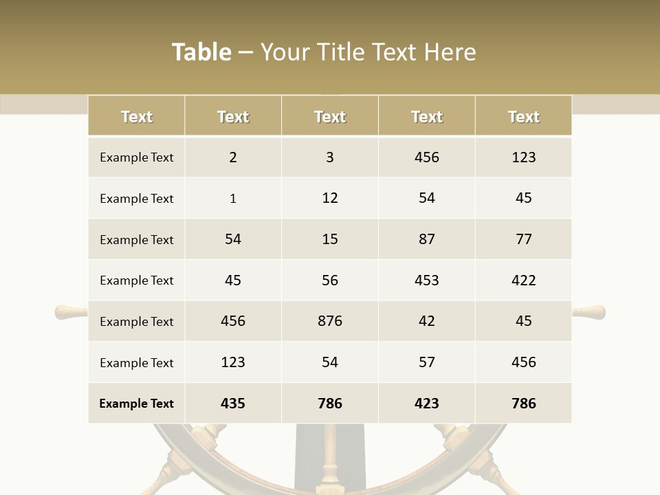 Sailing Old Fashioned Helm PowerPoint Template