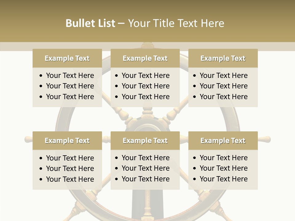 Sailing Old Fashioned Helm PowerPoint Template